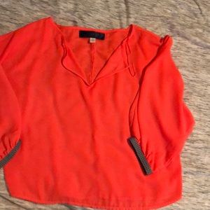 Sheer long sleeve blouse